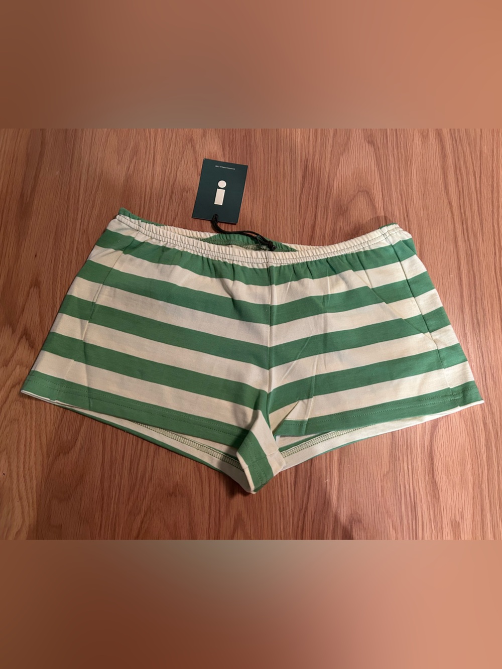 Daily Drills Micro Shorts - Lucky + Lemonade Stripe Size M/L NWT